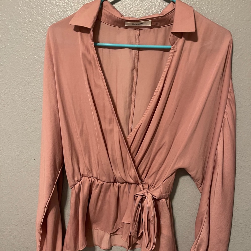 Pink Satin Top